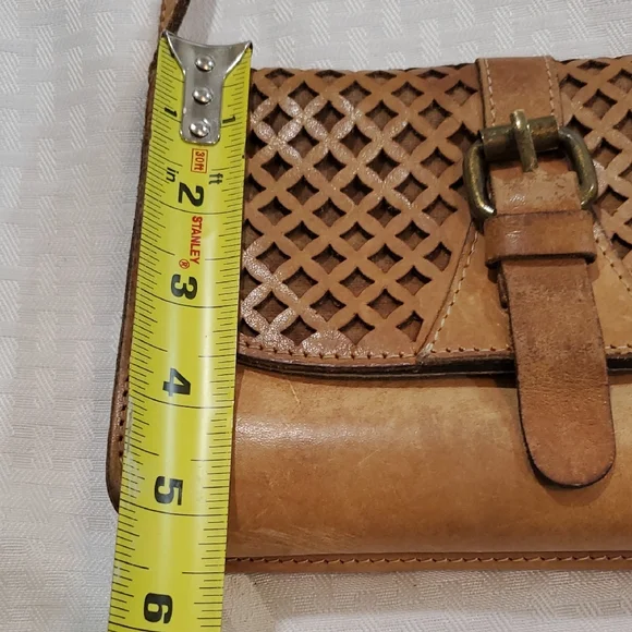 Patricia Nash Tori  Brown Lattice Crossbody Bag - Picture 9 of 14